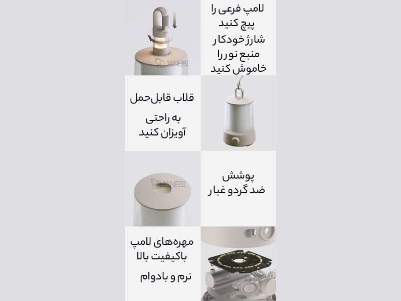 چراغ کمپینگ شیائومی Xiaomi split camping lamp flashlight ambient lamp Mijia MJLYD001QW