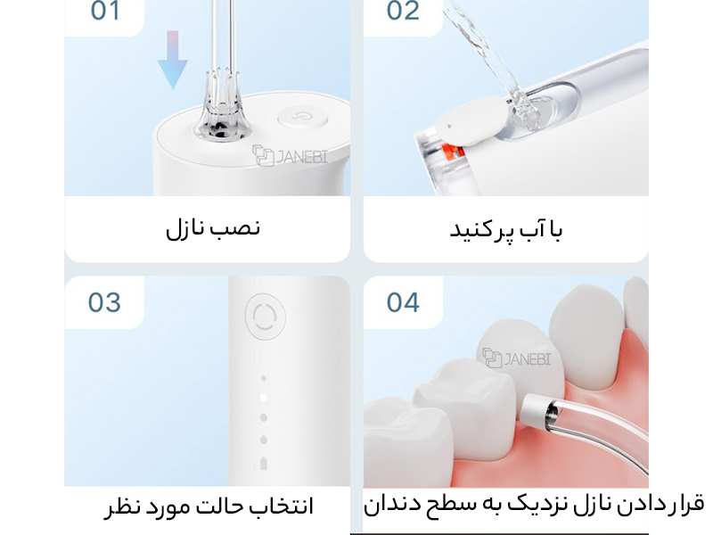 دستگاه شست و شوی دهان و دندان شیائومی Xiaomi Mijia Electric Oral Irrigation F300 MEO703 Dental Irrigator Teeth