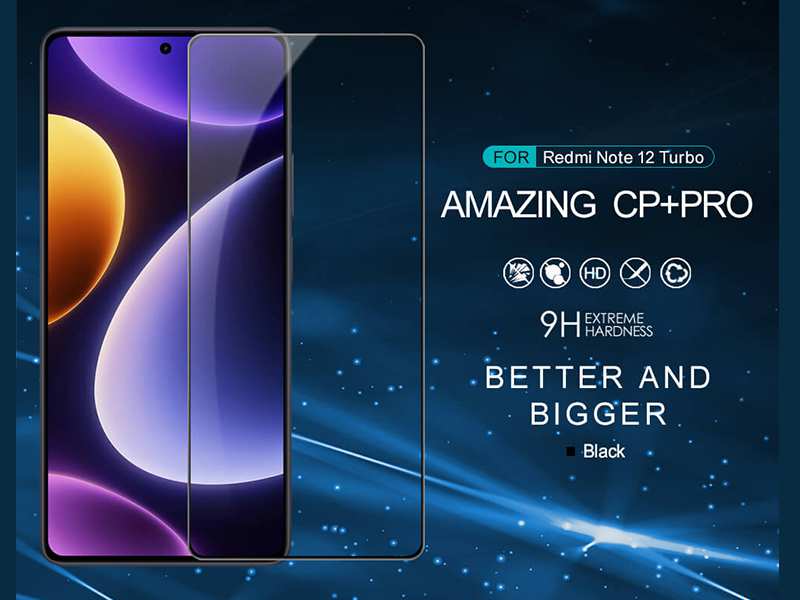 گلس شیائومی ردمی نوت 12 توربو و پوکو اف 5 نیلکین Nillkin Xiaomi Redmi Note 12 Turbo/Poco F5 glass