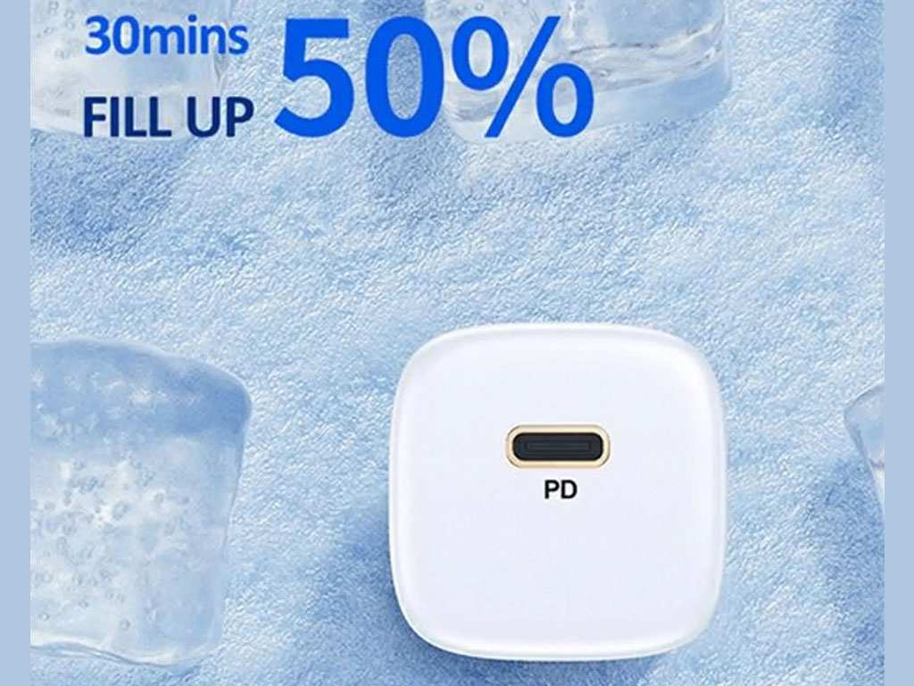 شارژر دیواری تایپ سی 20 وات و کابل شارژ تایپ سی به لایتنینگ یوسامز USAMS Charger + Type C to Lightning Data Cable CC124