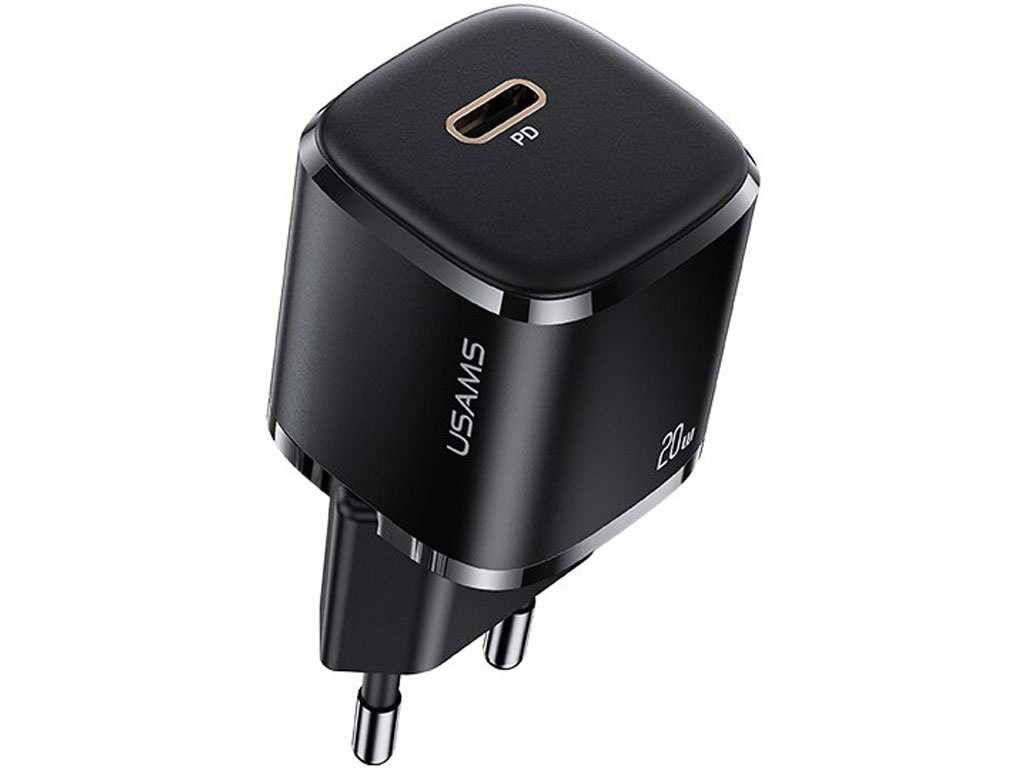 شارژر دیواری تایپ سی 20 وات و کابل شارژ تایپ سی به لایتنینگ یوسامز USAMS Charger + Type C to Lightning Data Cable CC124