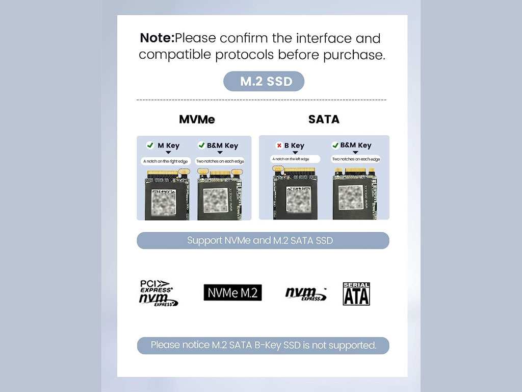 باکس اس اس دی m2 اوریکو ORICO FV35C3-G2 USB3.2 Gen2 Type-C M.2 NVMe/NGFF(SATA) SSD Enclosure