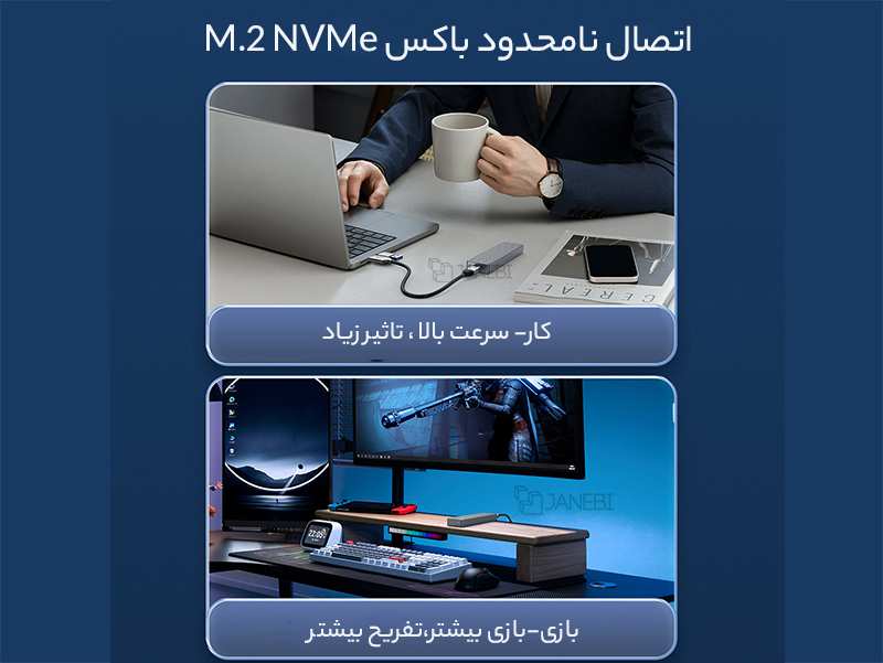 باکس تبدیل هارد M.2 NVMe به Type-Cاوریکو ORICO FV15C3-G2 USB3.2 Gen2 Type-C M.2 NVMe/NGFF SSD Enclosure