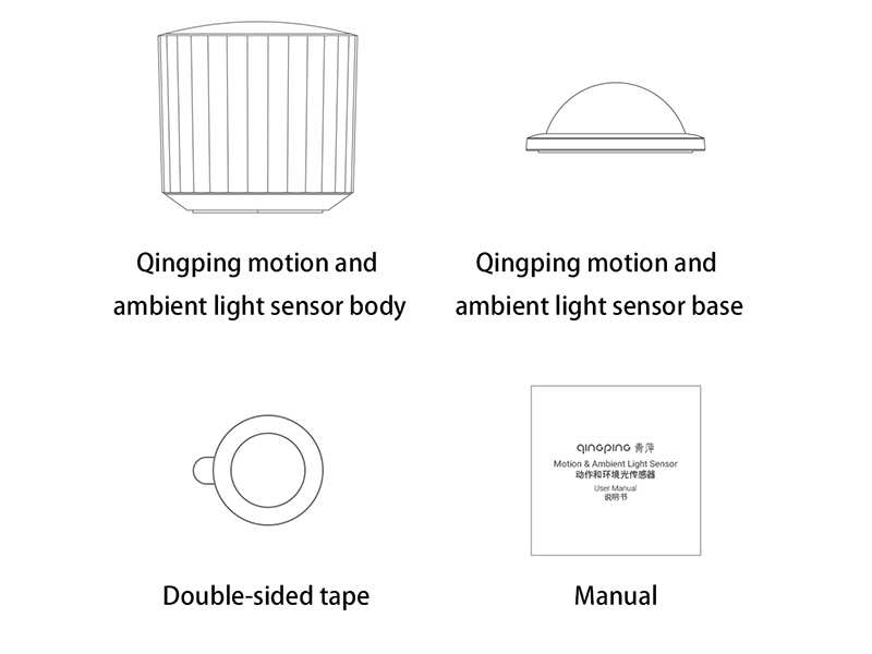 حسگر حرکت و نور محیطی شیائومی Xiaomi CGPR1 Qingping Motion&Ambient Light Sensor