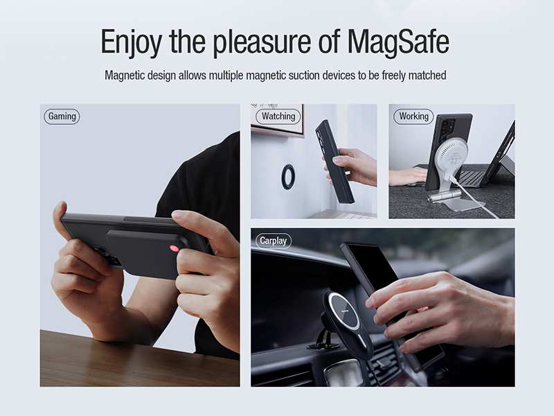 قاب محافظ سامسونگ اس 23 اولترا نیلکین Nillkin Samsung Galaxy S23 Ultra Super Frosted Shield Pro Magnetic Case