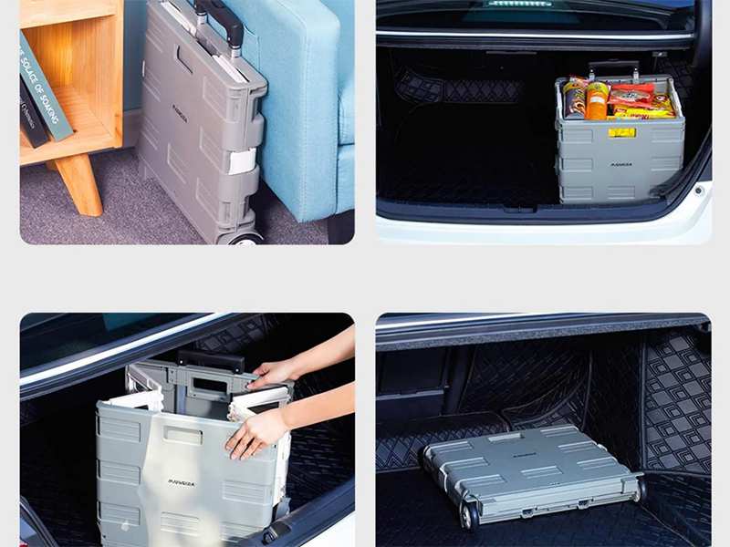 چرخ خرید و نگهداری مواد غذایی تاشو شیائومی Foldable Xiaomi Maiwei Food Storage Container 35L TN-SNX01