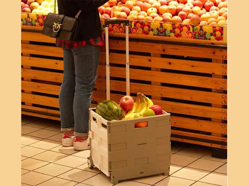 چرخ خرید و نگهداری مواد غذایی تاشو شیائومی Foldable Xiaomi Maiwei Food Storage Container 35L TN-SNX01