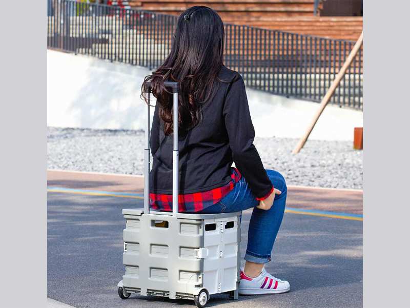 چرخ خرید و نگهداری مواد غذایی تاشو شیائومی Foldable Xiaomi Maiwei Food Storage Container 35L TN-SNX01