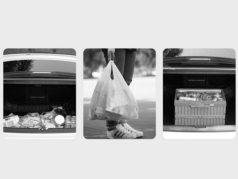 چرخ خرید و نگهداری مواد غذایی تاشو شیائومی Foldable Xiaomi Maiwei Food Storage Container 35L TN-SNX01