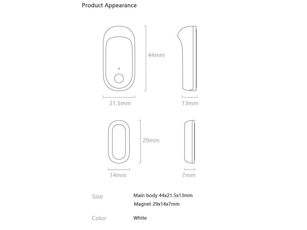 سنسور هوشمند درب و پنجره شیائومی Xiaomi CGH1 Cleargrass BT Door Window Contact Sensor Safety Burglar