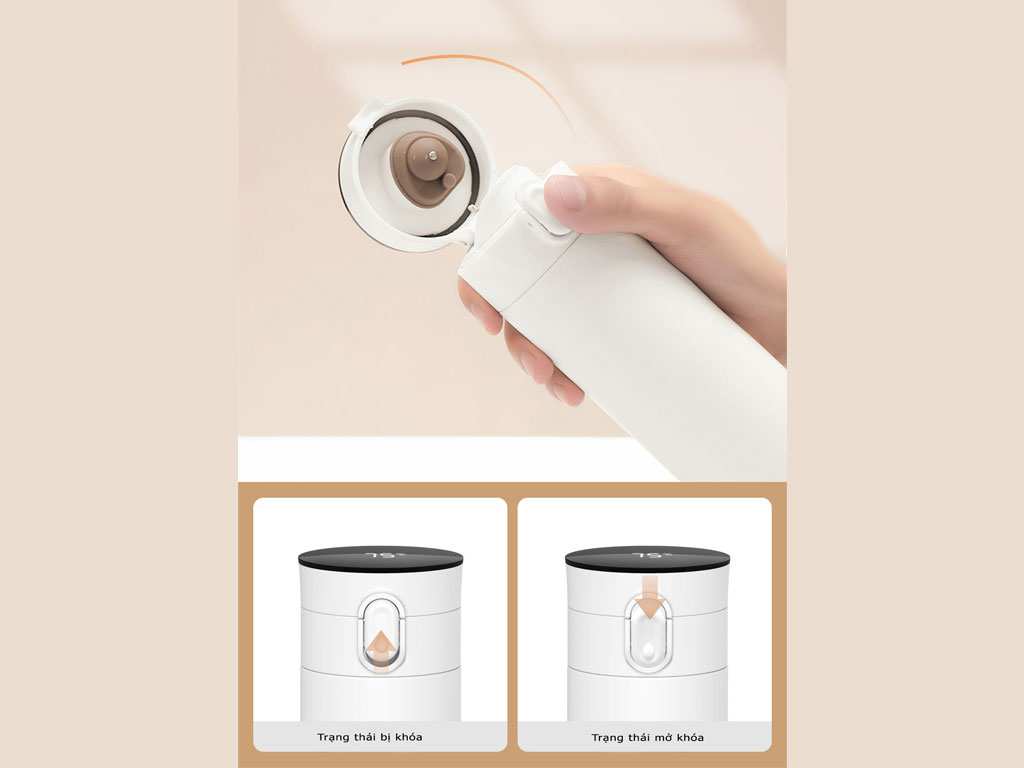 فلاسک قابل حمل به همراه نمایشگر دما شیائومی Xiaomi Tea Mug temperature display QUANGE BW200 SJ080201 400ml