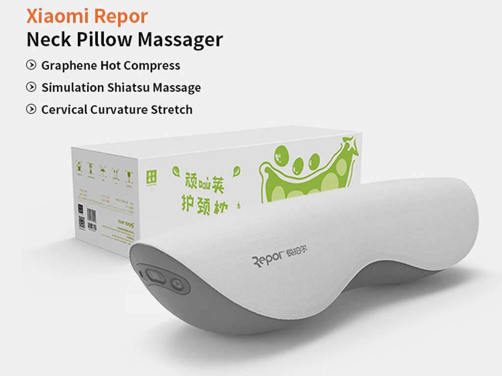 بالش ماساژ چند کاره بی سیم حرارتی شیائومی Xiaomi Repor Smart Neck Massage Pillow RP-r1