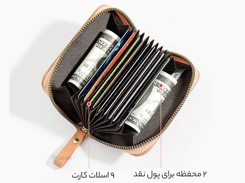 جا کارتی زنانه زیپی تائومیک میک TAOMICMIC Y8446 Ladies Multi-card Wallet Limb Card Bag Zipper