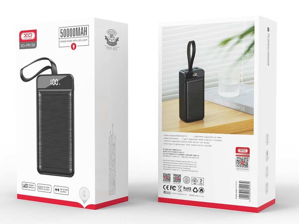 پاوربانک 22.5 وات 50000 ایکس او XO PR158 Power Bank QC 22.5W PD20W