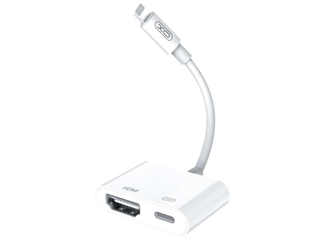 مبدل لایتنینگ به اچ دی ام آی و اتصال همزمان شارژر ایکس او XO HUB005 Lightning To HDMI & Charging Port
