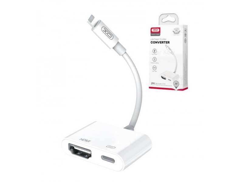 مبدل لایتنینگ به اچ دی ام آی و اتصال همزمان شارژر ایکس او XO HUB005 Lightning To HDMI & Charging Port