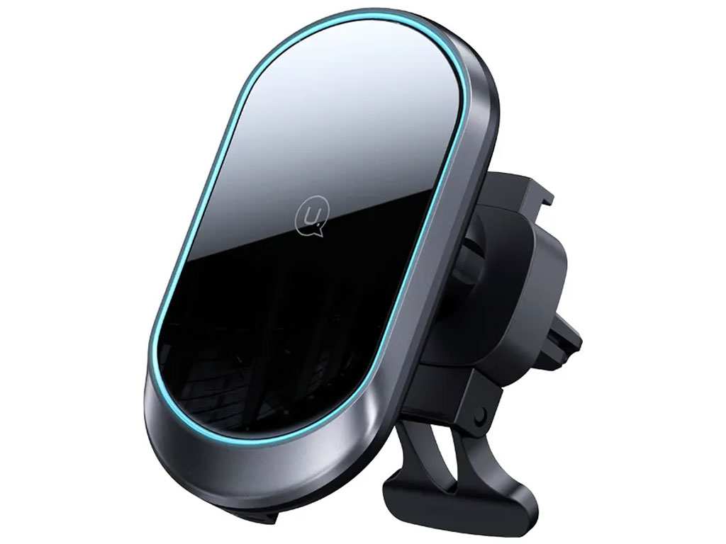 هولدر موبایل مگنتی و شارژر بی سیم داخل خودرو15 وات یوسامز Usams US-CD182 15W Magnetic Car Wireless Charger Phone Holder