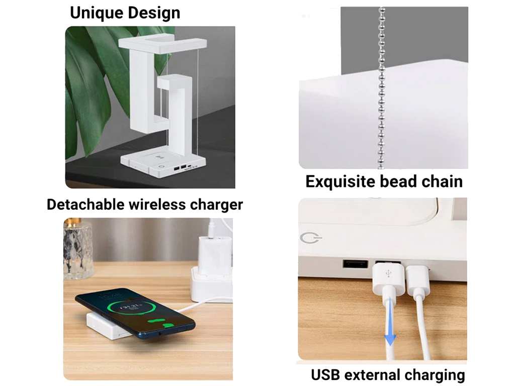 شارژ بی سیم 10وات و چراغ خواب فانتزی رومیزی Wireless Charger