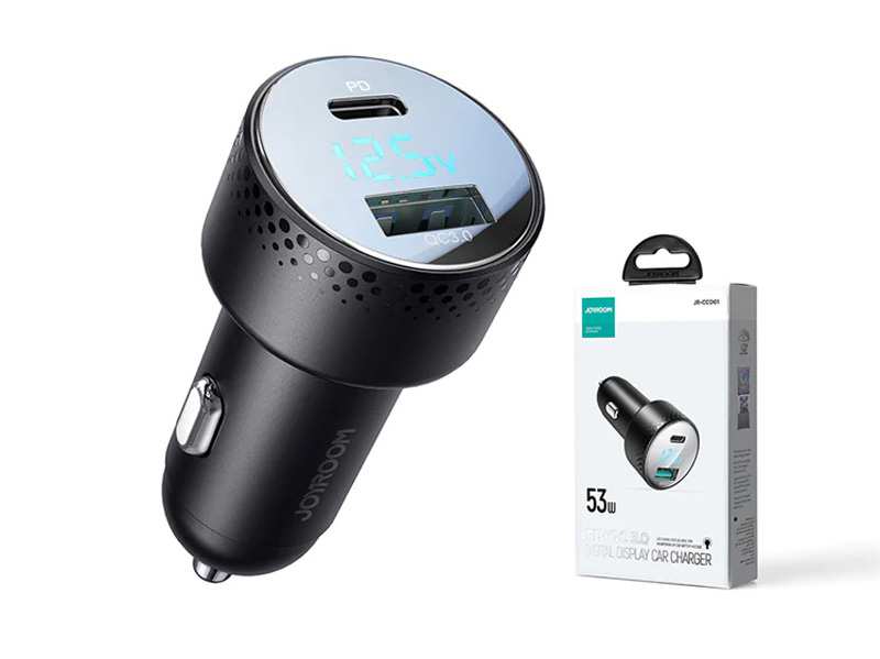 شارژر فندکی فست شارژ ماشین تایپ سی 53 وات جویروم JR-CCD01