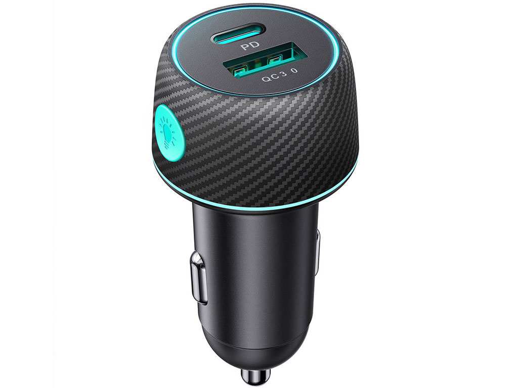 شارژر فندکی فست شارژ ماشین تایپ سی 60 وات جویروم CCN01