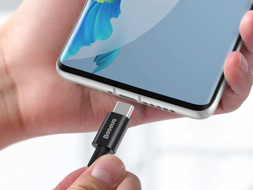 کابل سوپر فست شارژ دوسر تایپ سی 100 وات یک متری بیسوس Baseus Double type C charging cable 100W CATYS-B01