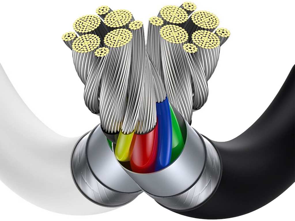 کابل سوپر فست شارژ دوسر تایپ سی 100 وات یک متری بیسوس Baseus Double type C charging cable 100W CATYS-B01