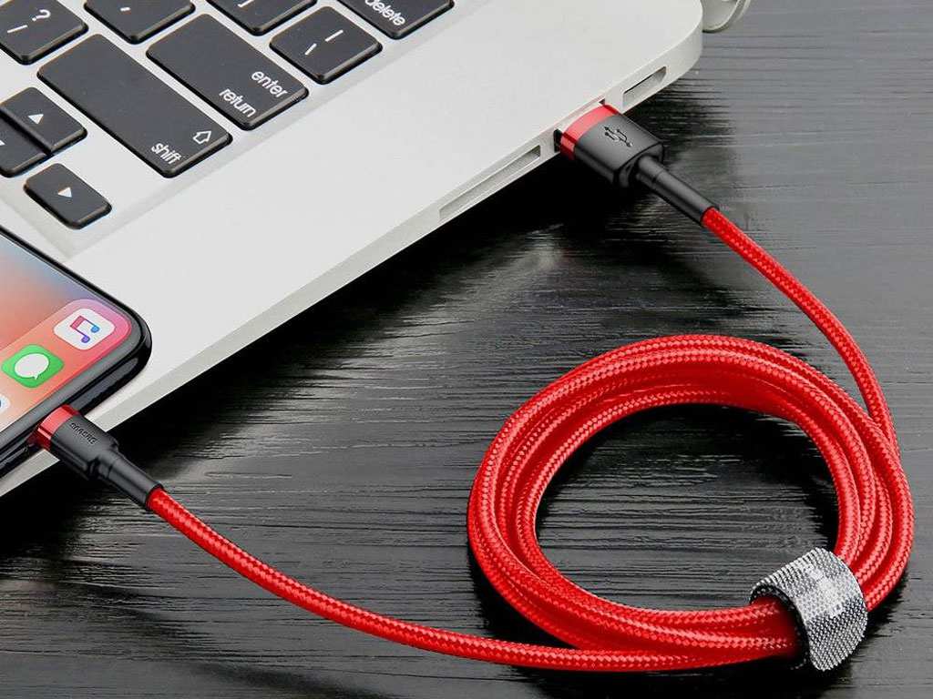 کابل شارژ یو اس بی به لایتنینگ 2.4 آمپر 0.5 متری بیسوس Baseus USB to Lightning charging cable with a power 2.4A CALKLF-A09