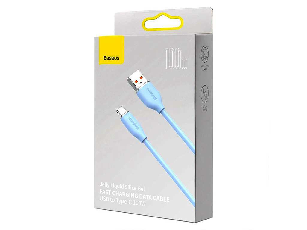 کابل شارژ یواس‌بی به تایپ‌سی 1.2 متری 100 وات بیسوس Baseus USB to Type-C charging cable 1.2M 100W CAGD010003