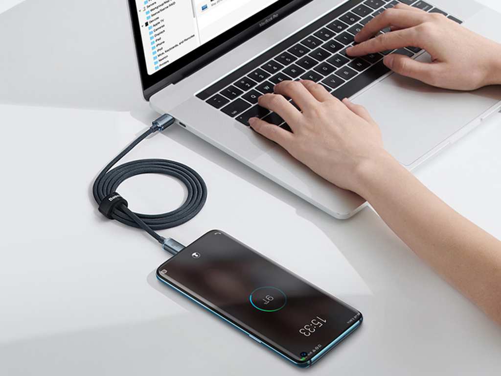 کابل سوپر فست شارژ دوسر تایپسی 1.2 متری 100 وات بیسوس Baseus Type C to Type C fast charging cable 100W CAJY000601
