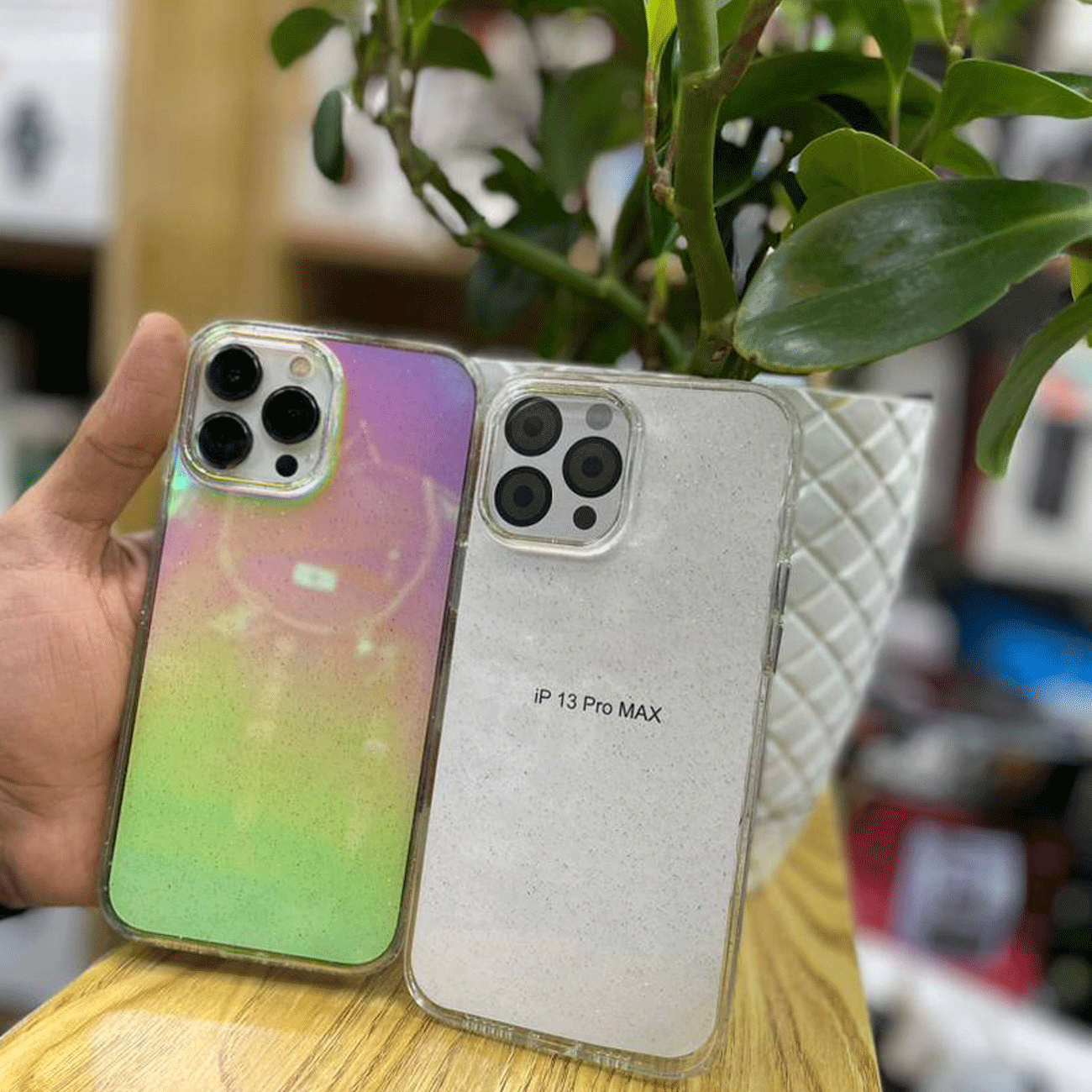 قاب شاین شفاف رنگی آیفون 12 پرومکس جی مکس Glitter