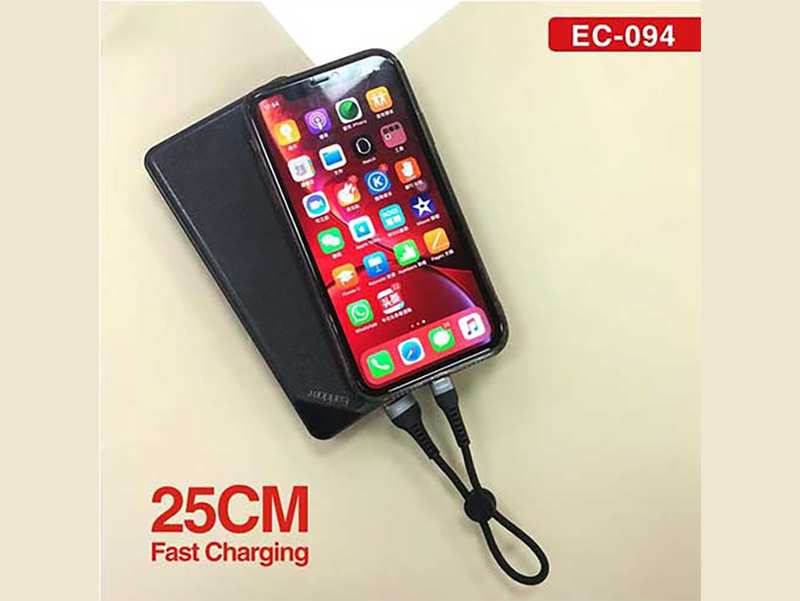 کابل شارژ یو اس بی به میکرو یو اس بی پاوربانکی 25 سانتی متری ارلدام Earldom EC-094M USB Data Cable 25cm