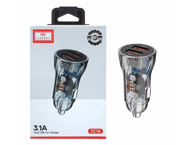 شارژر فندکی فست شارژ ماشین 3.1 آمپر ارلدام CC18