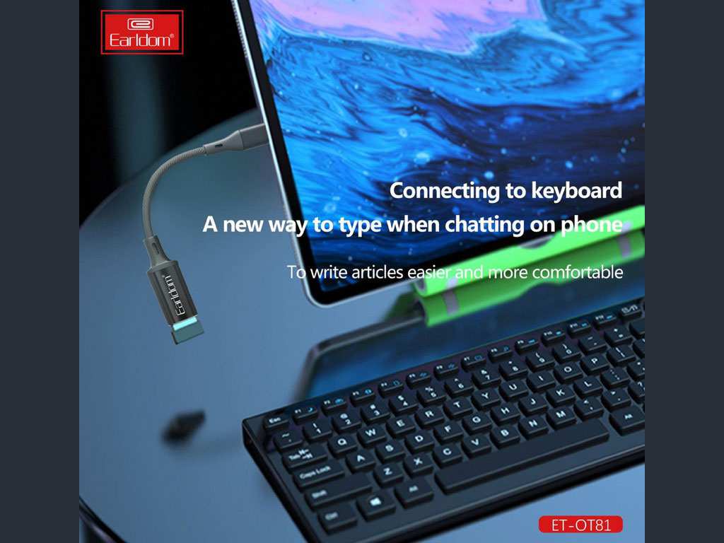 مبدل اوتیجی آیفون یواسبی به لایتنینگ ارلدام EARLDOM ET-OT81 OTG adapter 8 Pin