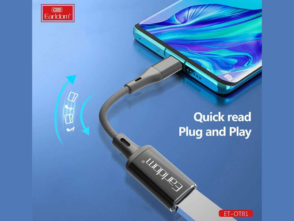 مبدل اوتیجی آیفون یواسبی به لایتنینگ ارلدام EARLDOM ET-OT81 OTG adapter 8 Pin