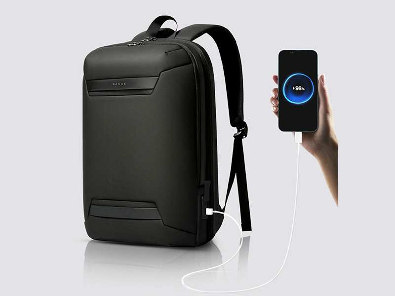 کوله پشتی لپ تاپ 15.6 اینچ و آیپد 12.9 اینچ یو اس بی دار بنج Bange BG-7677 Oxford Backpack With USB Type-C Port