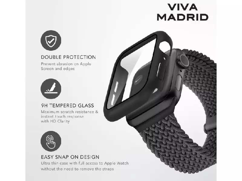 قاب و گلس اپل واچ  44 میلی‌متری سری 4، 5 و 6 ویوا مادرید VIVA MEDIA MADRID FINO SCREEN CASE FOR APPLE WATCH