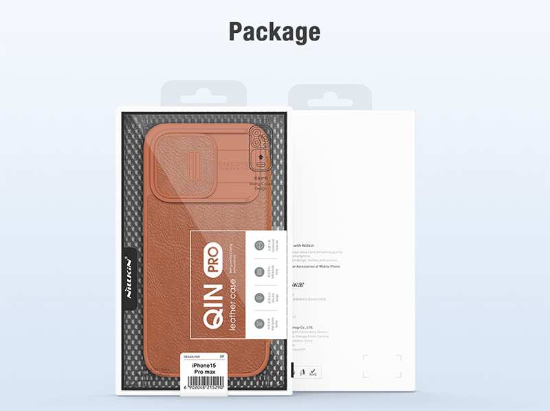 کیف کلاسوری آیفون 15 پرومکس نیلکین Nillkin Apple iPhone 15 Pro max Qin Pro leather case