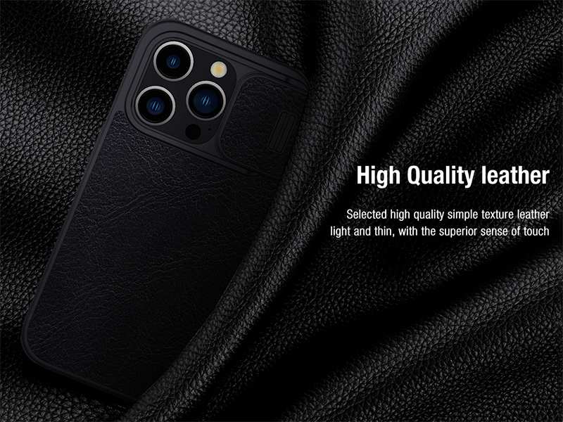 کیف کلاسوری آیفون 15 پرومکس نیلکین Nillkin Apple iPhone 15 Pro max Qin Pro leather case