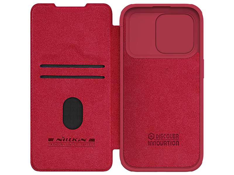 کیف کلاسوری آیفون 15 پرومکس نیلکین Nillkin Apple iPhone 15 Pro max Qin Pro leather case