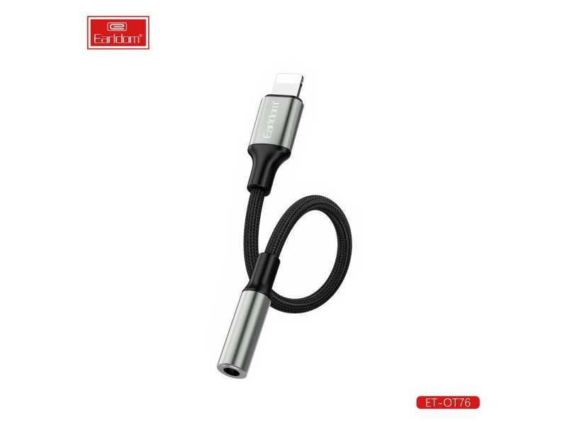 کابل تبدیل لایتنینگ به AUX ارلدم EARLDOM OT76 Lightning TO 3.5mm Audio adapter