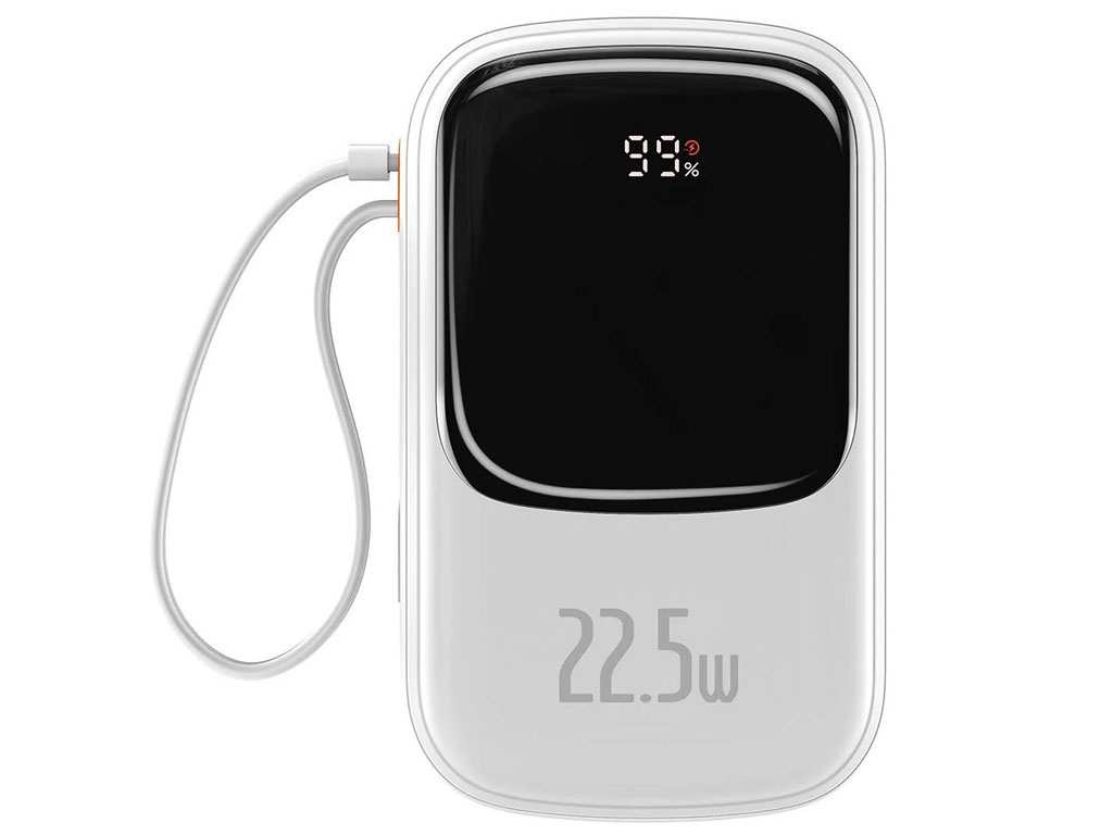 پاوربانک تایپ سی و یو اس بی 20 وات 20000 همراه با کابل لایتنینگ بیسوس BASEUS POWER BANK 20000MAH QPOW PRO PD 20W PPQD060201