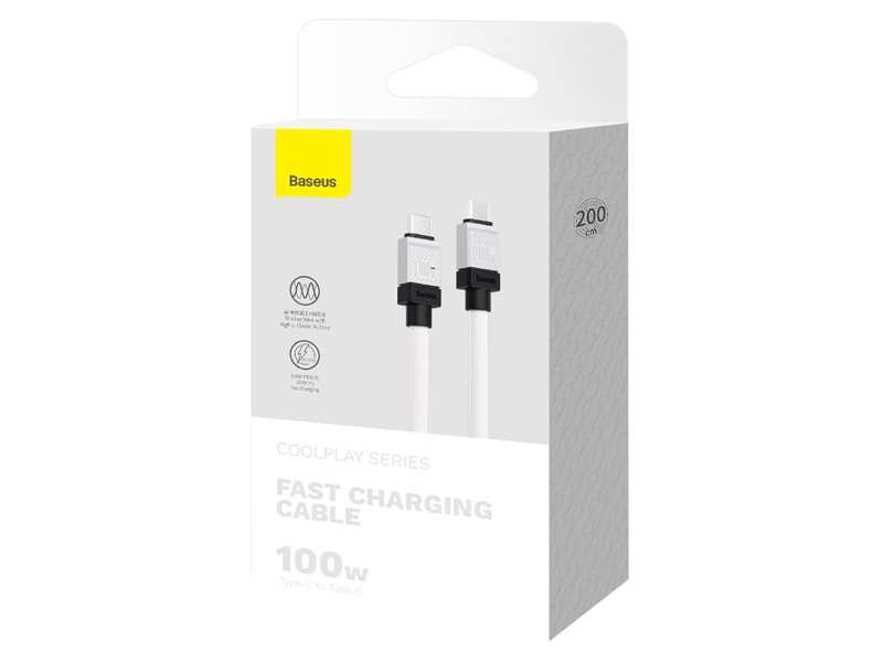 کابل سوپر فست شارژ تایپ سی به تایپ سی 100 وات یک متری بیسوس Baseus CoolPlay Series Fast Charging Cable Type-C - Type-C