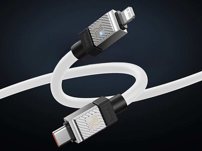 کابل شارژ سریع تایپ سی به لایتنینگ 20 وات یک متری بیسوس Baseus USB-C to Lightning Coolplay Series CAKW000002