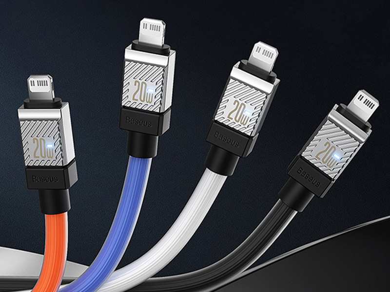 کابل شارژ سریع تایپ سی به لایتنینگ 20 وات یک متری بیسوس Baseus USB-C to Lightning Coolplay Series CAKW000002