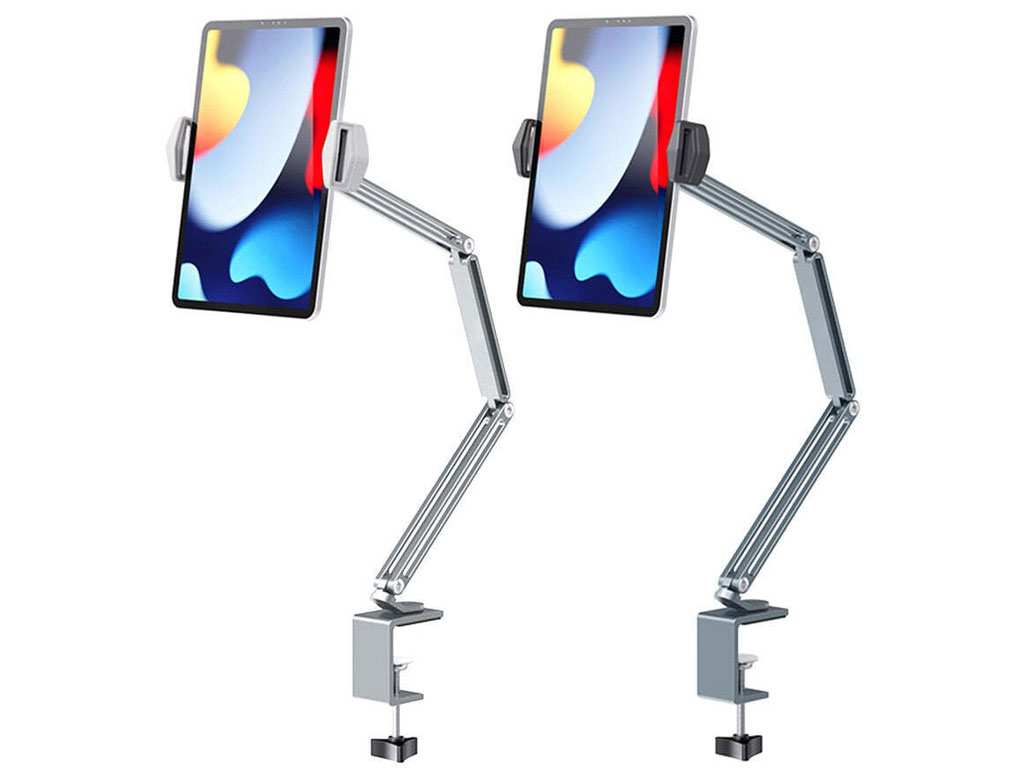 هولدر گوشی موبایل و تبلت گیرهای بازوبلند قابل اتصال به میز و تخت Desk Long Arm Lazy Clip Bracket Adjustable Bed Tablet Phone Holder P76
