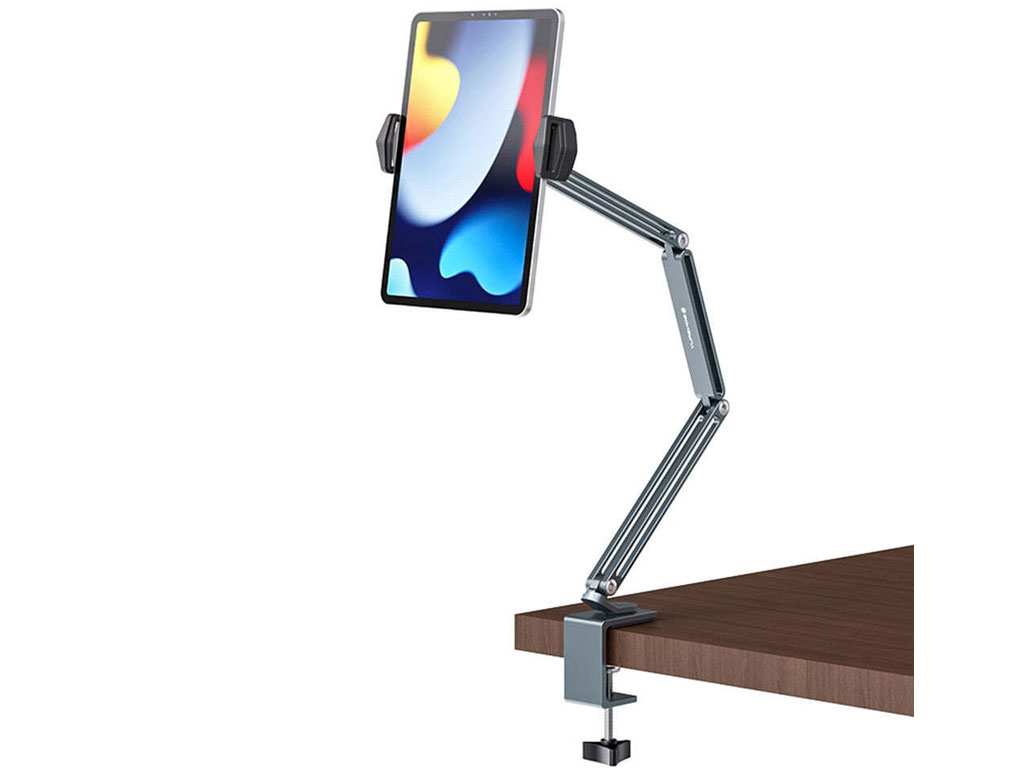 هولدر گوشی موبایل و تبلت گیرهای بازوبلند قابل اتصال به میز و تخت Desk Long Arm Lazy Clip Bracket Adjustable Bed Tablet Phone Holder P76