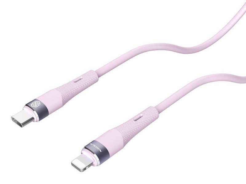 کابل تایپ سی به لایتنینگ 27 وات 1.2 متری نیلکین Nillkin Flowspeed liquid silicone cable Type-C to Lightning PD 27W