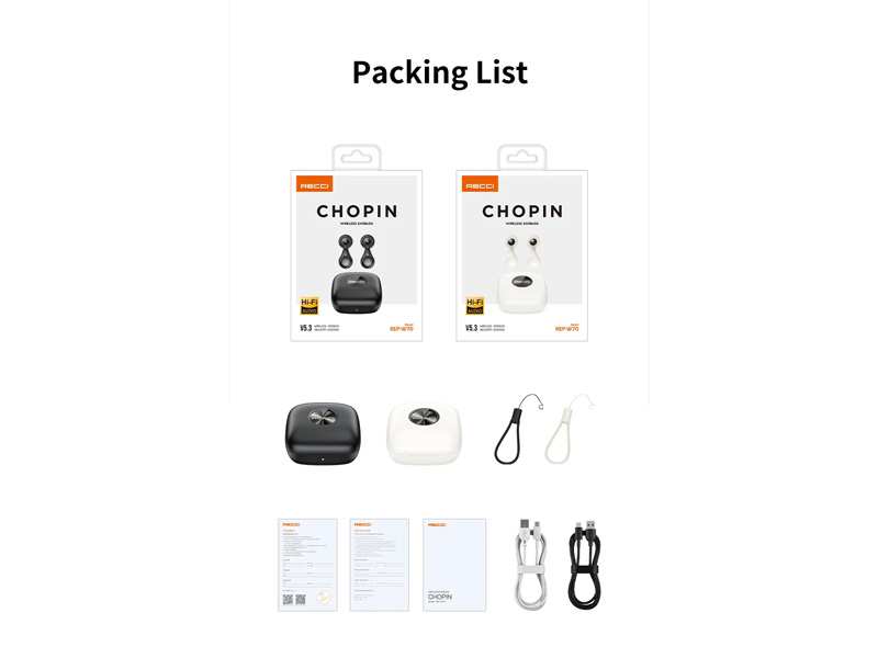هندزفری بلوتوثی 5.3 رسی Recci REP- W70 CHOPIN ear earbuds