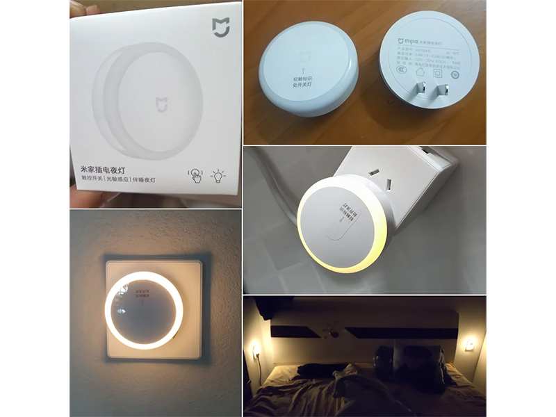 چراغ خواب دیواری لمسی هوشمند شیائومی دارای سنسور تشخیص نور Xiaomi Mijia Plug-in Wall Mini LED Night Light MJYD04YL