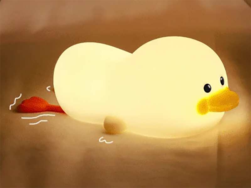 چراغ خواب فانتزی رومیز شارژی سیلیکونی Duck LED Night Lamp Silicone USB Rechargeable Sleeping light ZD-31
